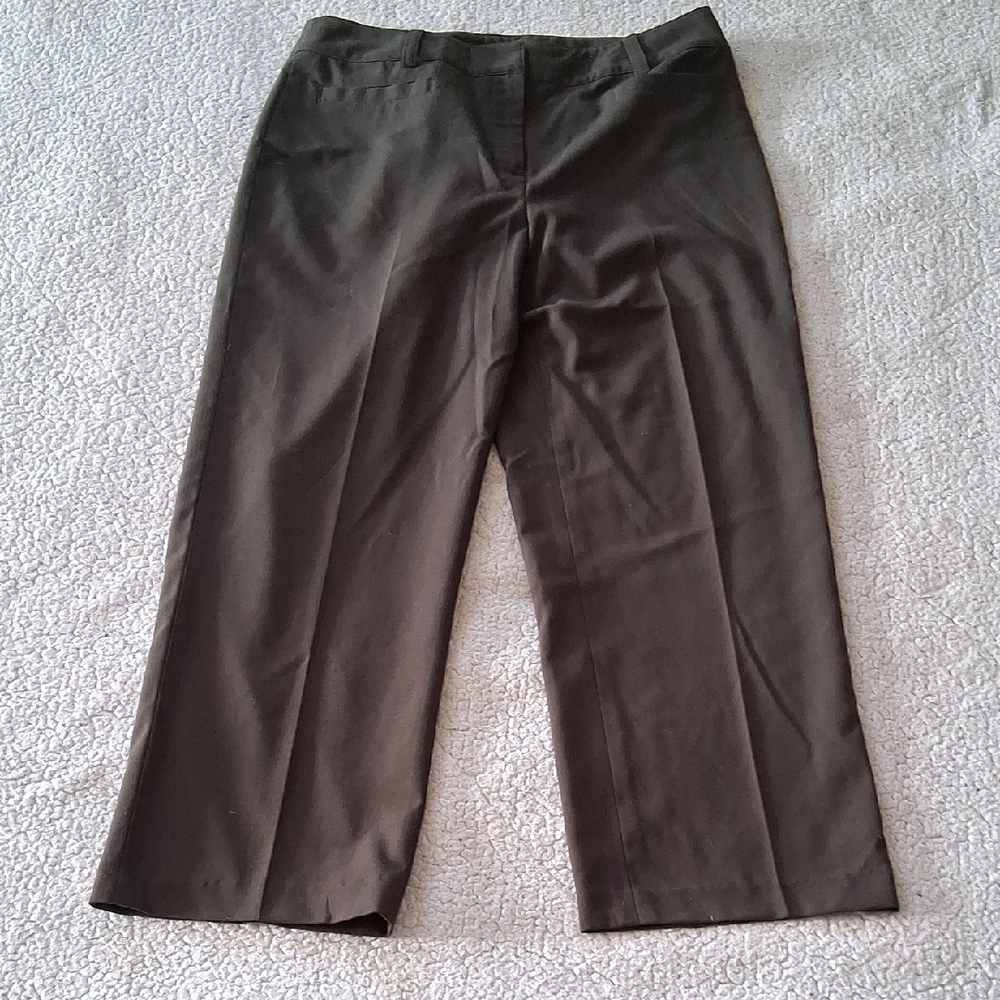 Kasper Olive Green Ankle Pants